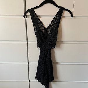 Bebe Xxs black lace romper